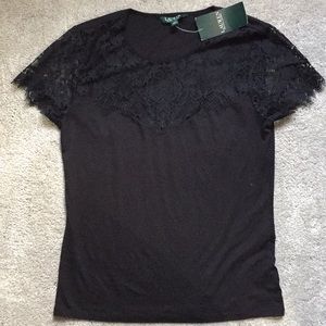 Lauren Ralph Lauren 👚 Lace Sleeve shirt